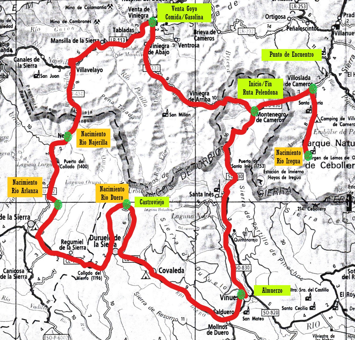 Ruta Pelendona - Delegaciones de La Rioja, Burgos y Soria
